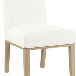Upholstered Dining Chair - Stain-Resistant Woven Fabric, 19.5" Seat Height, Ideal for 29-31 Inch Tables (Single Pack)